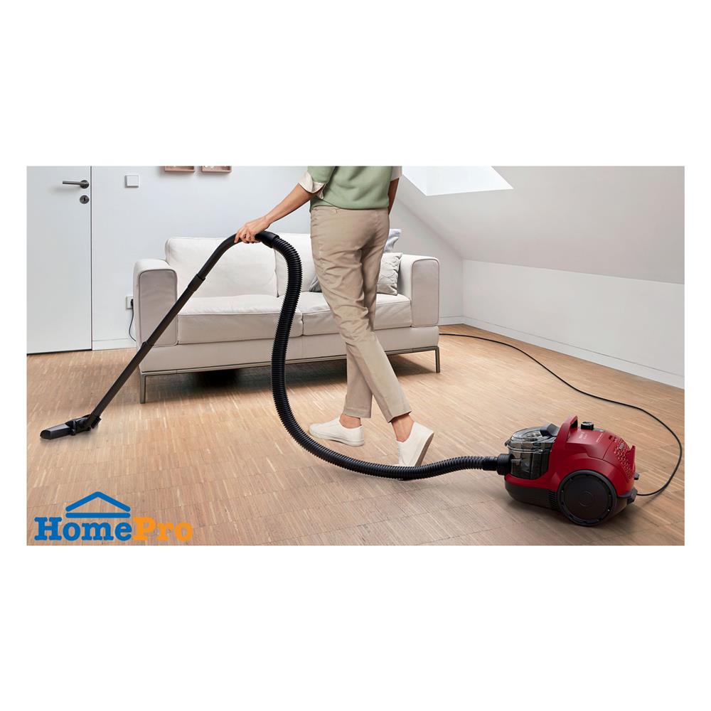 เครื่องดูดฝุ่นแบบกล่อง BOSCH BGS21WX200 สีดำ/แดง