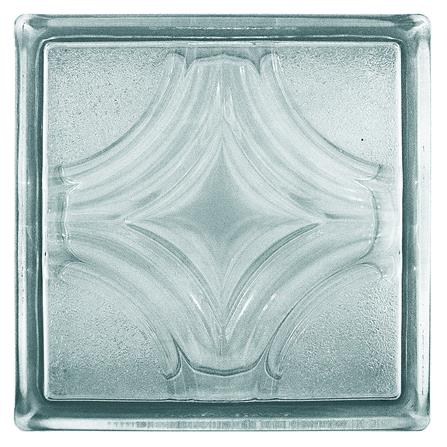 อิฐแก้ว 19x19x8 ซม. ช้างแก้ว จันทร์ล้อมเพชร สีใส_0