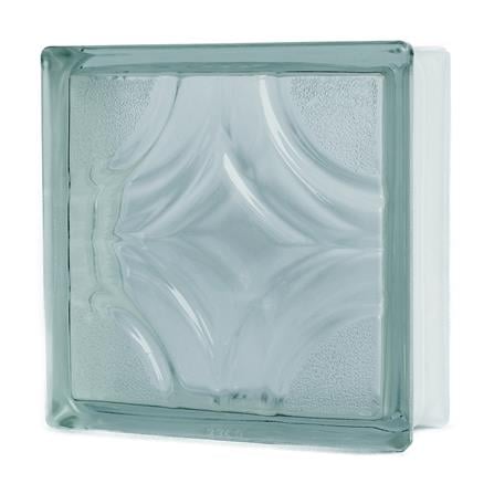 อิฐแก้ว 19x19x8 ซม. ช้างแก้ว จันทร์ล้อมเพชร สีใส_1