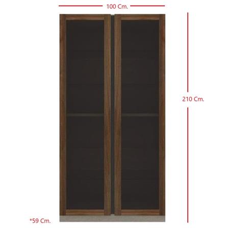 ตู้โชว์ 2 บานเปิด KONCEPT BLOX 19211230 100 ซม. สีเลกาโต้_2