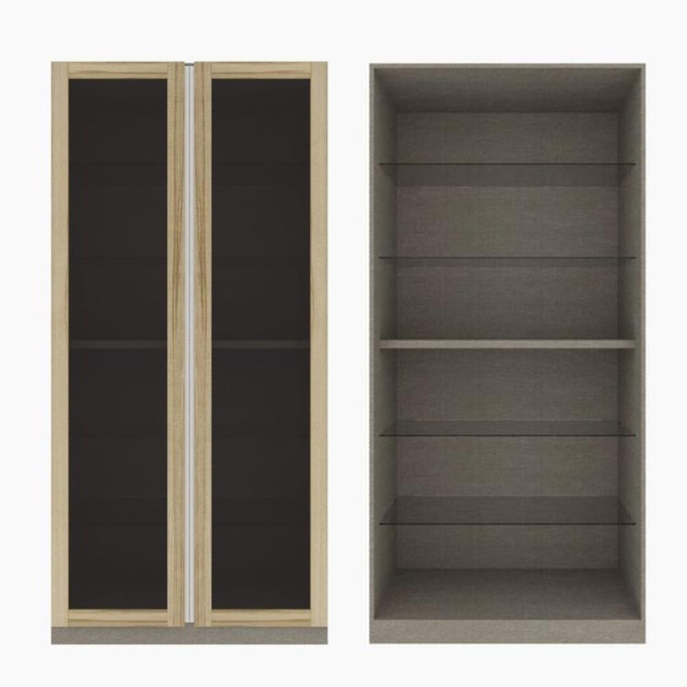 ตู้โชว์ 2 บานเปิด KONCEPT BLOX 19211232 100 ซม. สีลินด์เบิร์กโอ๊ค