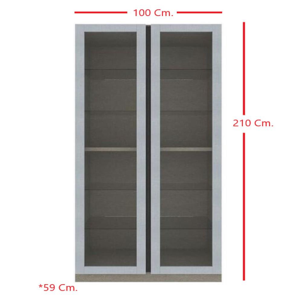 ตู้โชว์ 2 บานเปิด KONCEPT BLOX 19211227 100 ซม. สีขาว