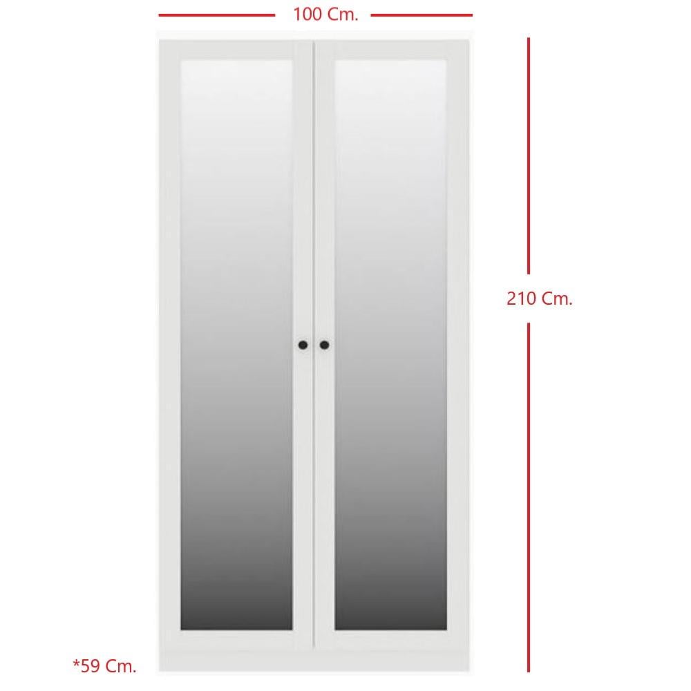 ตู้โชว์ 2 บานเปิด KONCEPT BLOX 19211224 100 ซม. สีขาว