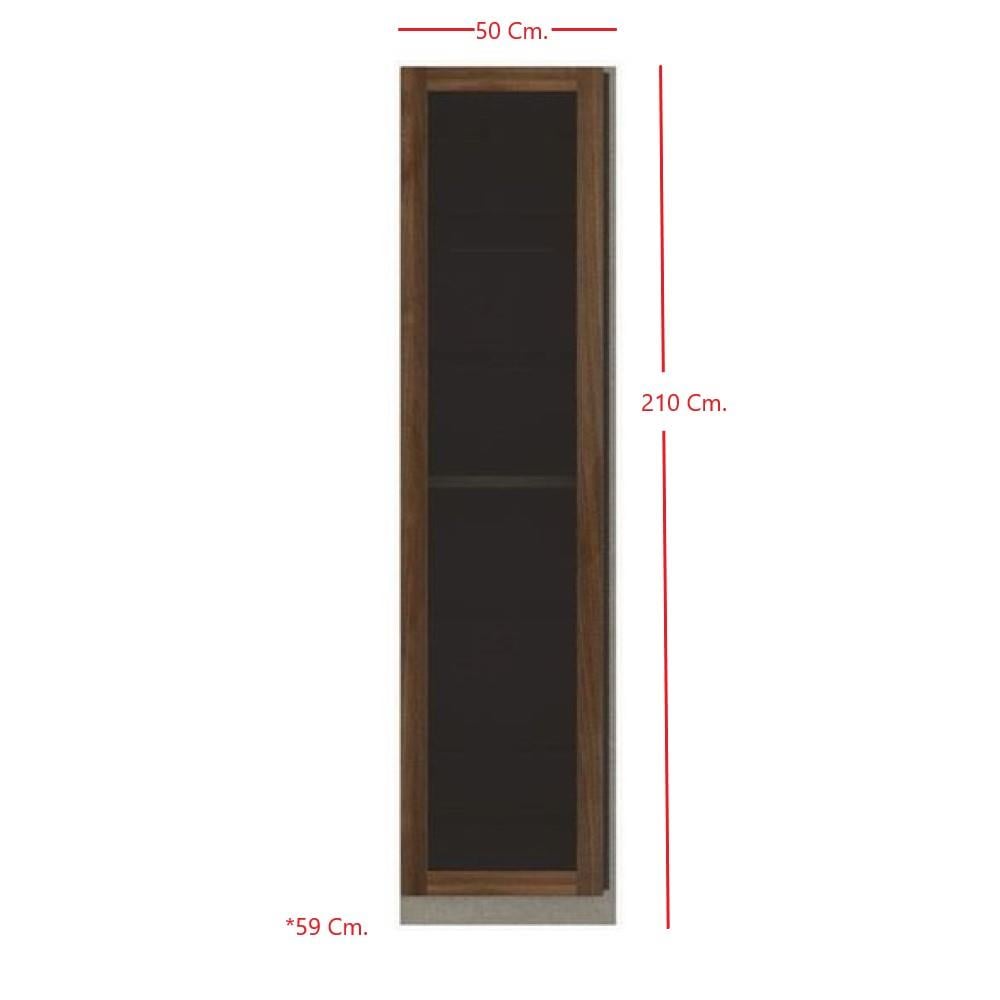 ตู้โชว์ 1 บานเปิด KONCEPT BLOX 19211245 50 ซม. สีไม้เข้ม