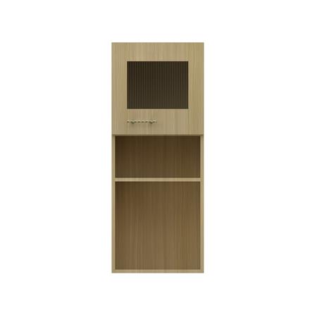 ตู้แขวนเดี่ยวบานกระจกพร้อมชั้น JUPITER MINERVA 40x100 ซม. สีน้ำตาล_1
