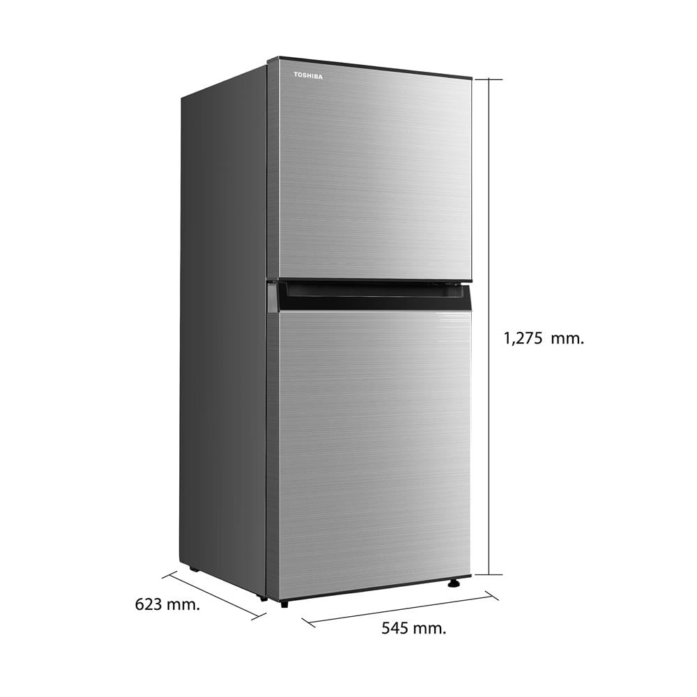 ตู้เย็น 2 ประตู TOSHIBA GR-RT234WE-DMTH(SS) 6.4 คิว สีเงิน