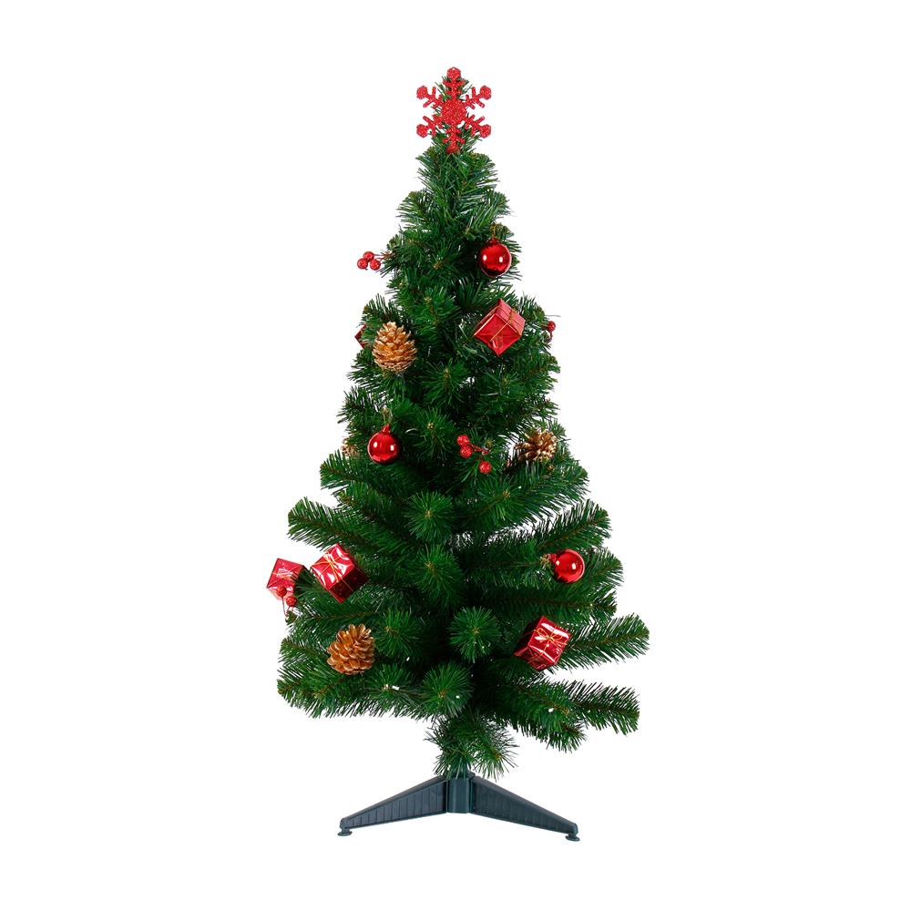 ต้นคริสต์มาส พร้อมของตกแต่งสีแดง SIAMXMAS 3 ฟุต