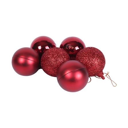 ชุดบอลตกแต่ง SIAMXMAS 6 ซม. สีแดง (แพ็ก 6 ชิ้น)_0