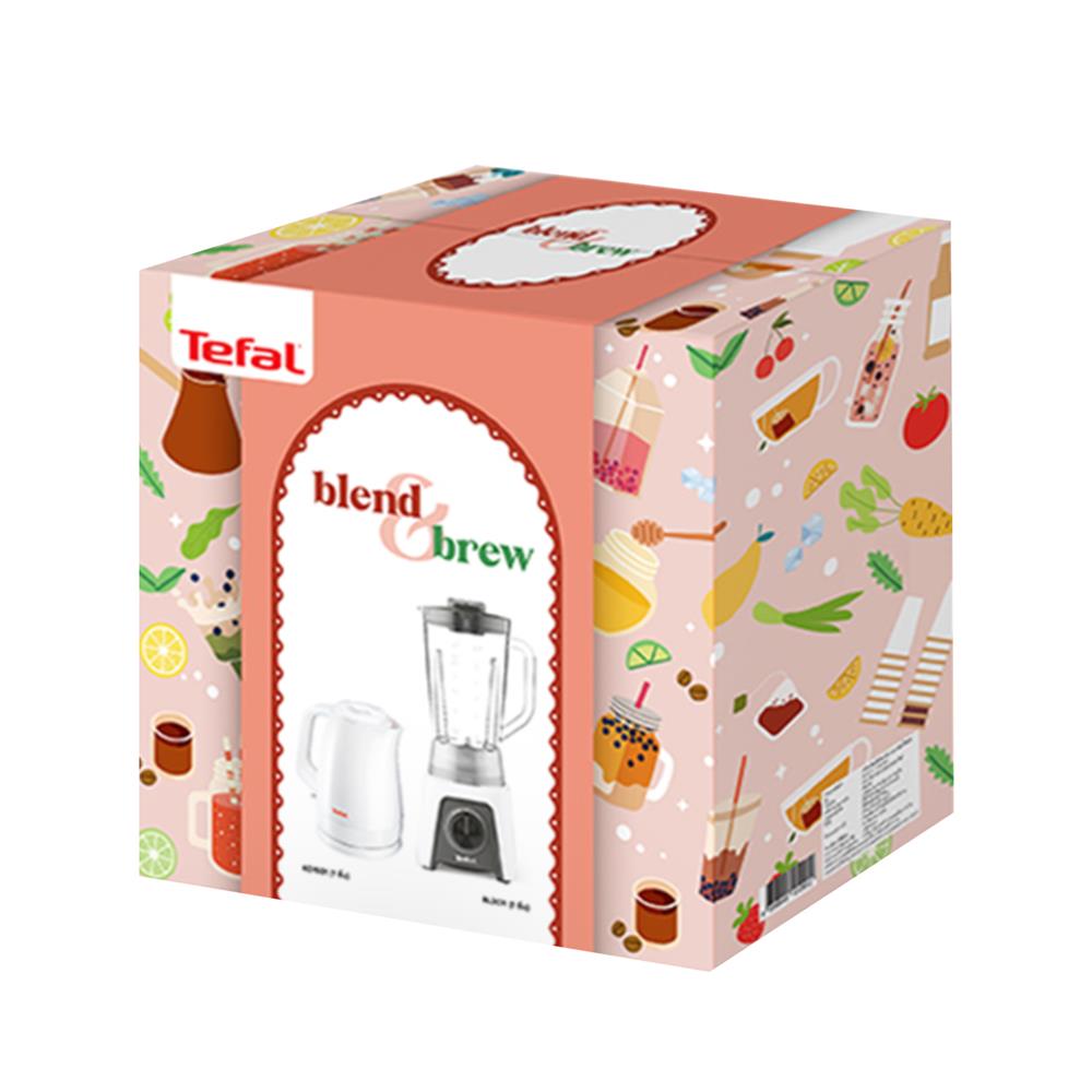 ชุดเทศกาลปีใหม่ TEFAL กาต้มน้ำไฟฟ้า KO150166+ เครื่องปั่นน้ำผลไม้ BL2C1166