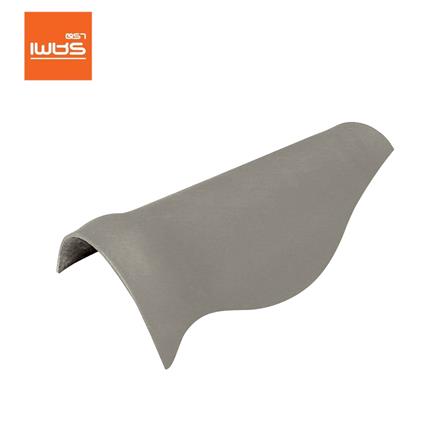 ครอบสันโค้งตะเข้เว้า ตราเพชร ลอนคู่ สีเทาแพลทินัม_0