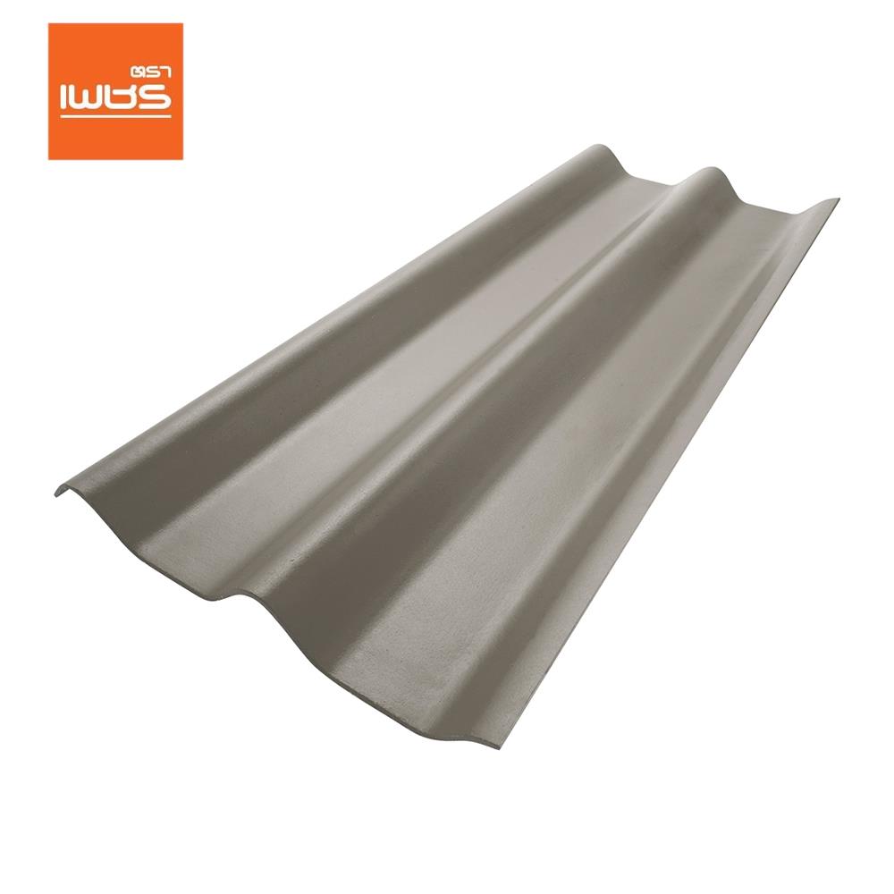 กระเบื้องหลังคาลอนคู่ ตราเพชร 50x120x0.5 ซม. สีเทาแพลทตินัม