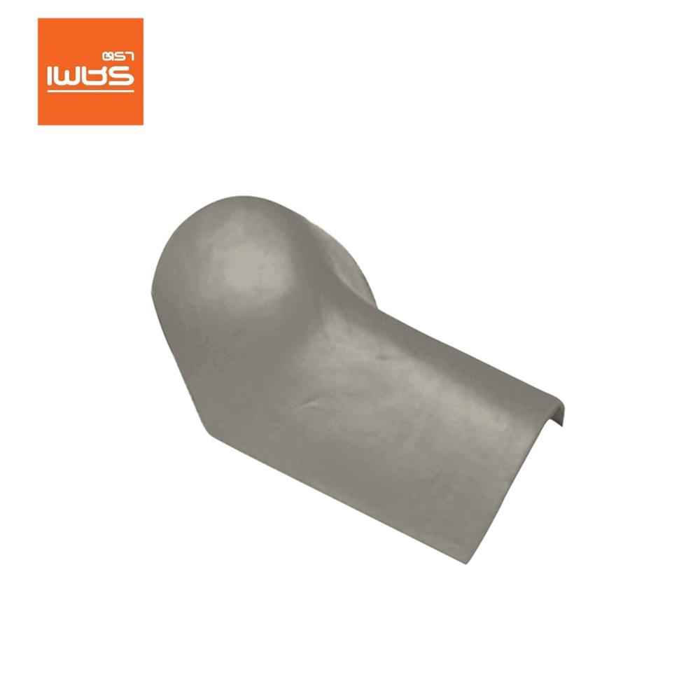 ครอบปิดจั่วปรับมุม ตัวบน ตราเพชร ลอนคู่ สีเทาแพลทินัม