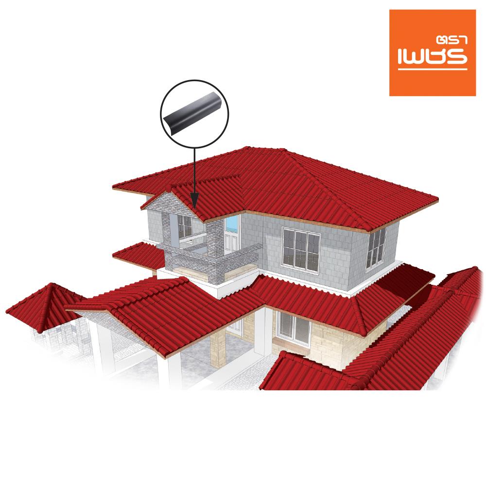 ครอบข้าง ตราเพชร ลอนคู่ สีเทาแพลทินัม