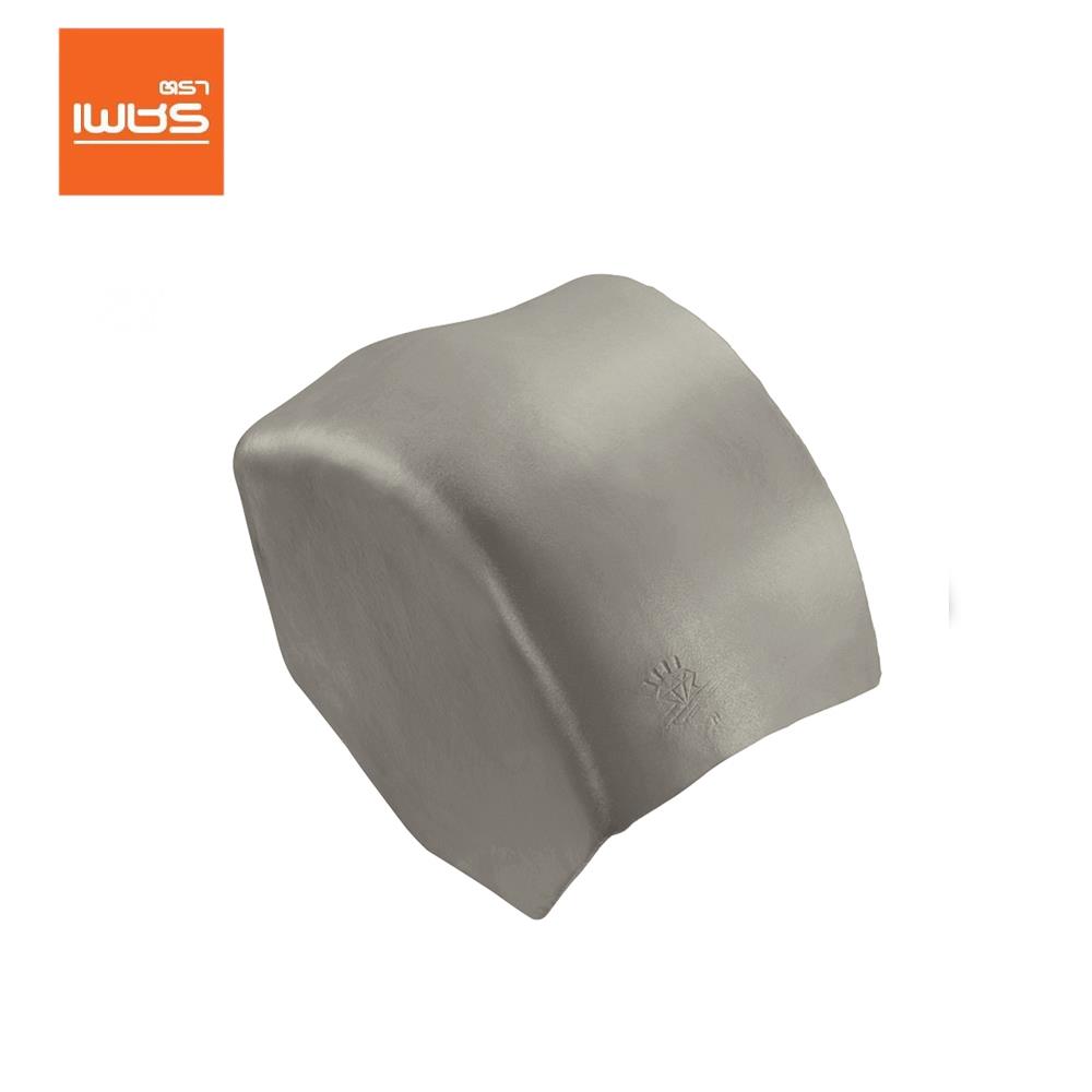 ครอบปิดจั่วสันโค้ง ตราเพชร ลอนคู่ สีเทาแพลทินัม