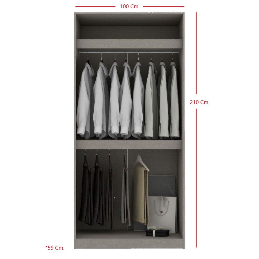ตู้เสื้อผ้า 2 บานเปิด KONCEPT BLOX 19210447 100 ซม. สีไม้อ่อน