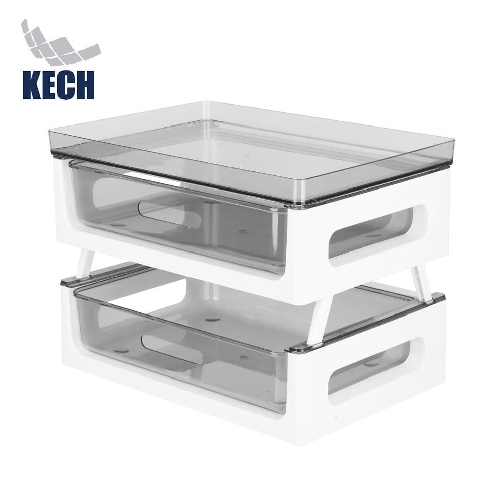 ชั้นลิ้นชัก 2 ชั้นสำหรับเก็บแก้วและอุปกรณ์ชงกาแฟ KECH_1