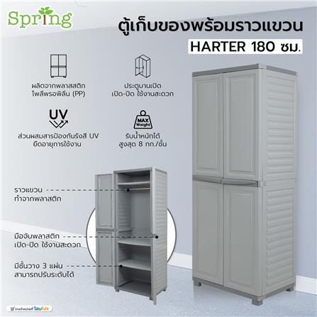 ตู้เก็บของพร้อมราวแขวน SPRING HARTER 180 ซม._8