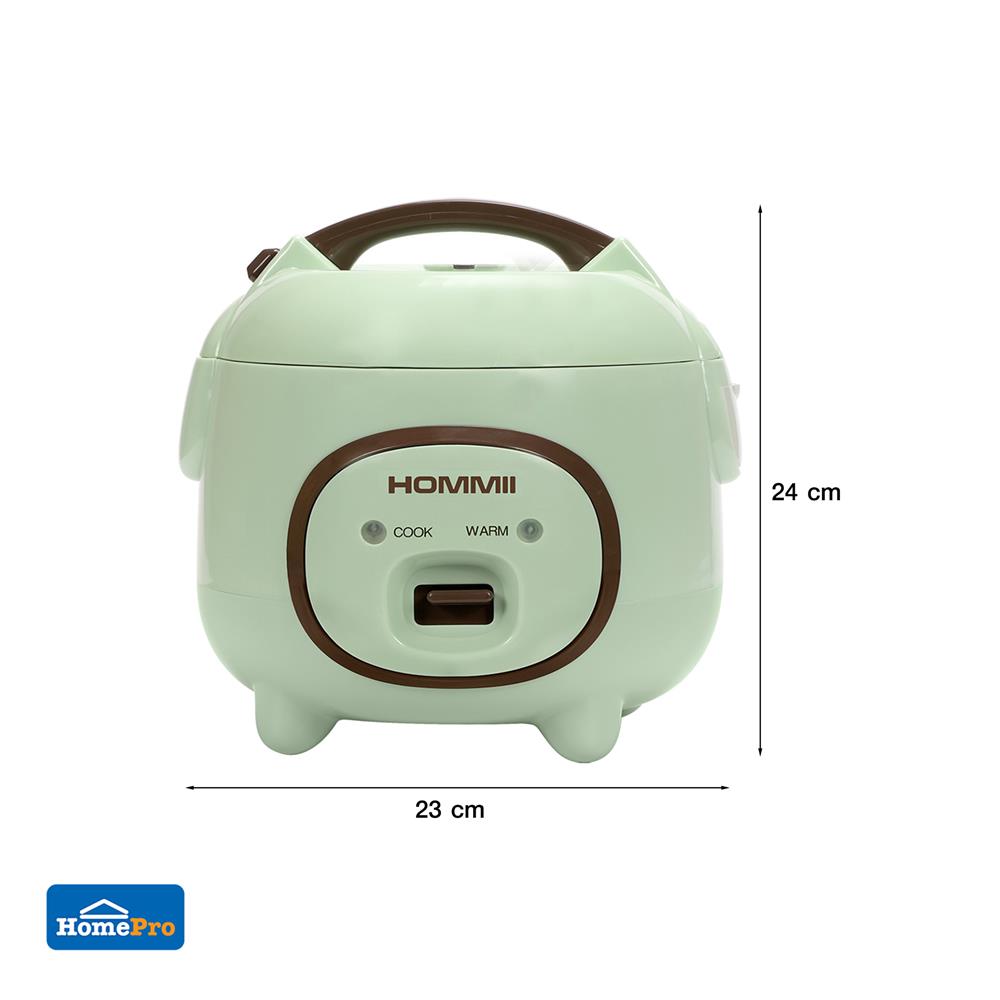 หม้อหุงข้าว MANUAL HOMMII OT-RF03 0.6 ลิตร สีเขียว