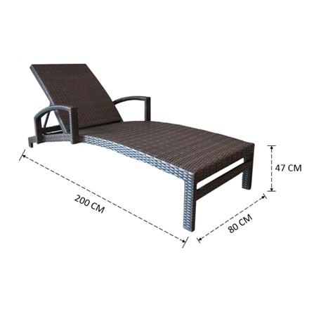 เตียงริมสระ IVY KENT SUNBED SB025 สีน้ำตาล_2