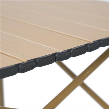 โต๊ะพับเหล็กตั้งแคมป์ SPRING LIGHT WOOD 50 ซม. สีน้ำตาลอ่อน_4