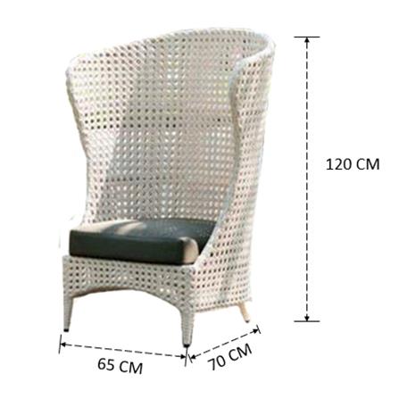 เก้าอี้พักผ่อน IVY LV027 ANGELINA สีขาว_2