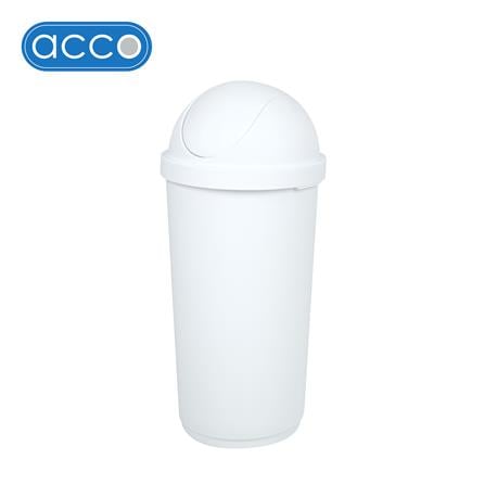 ถังขยะกลม ฝาสวิง ACCO 45 ลิตร สีขาว_1