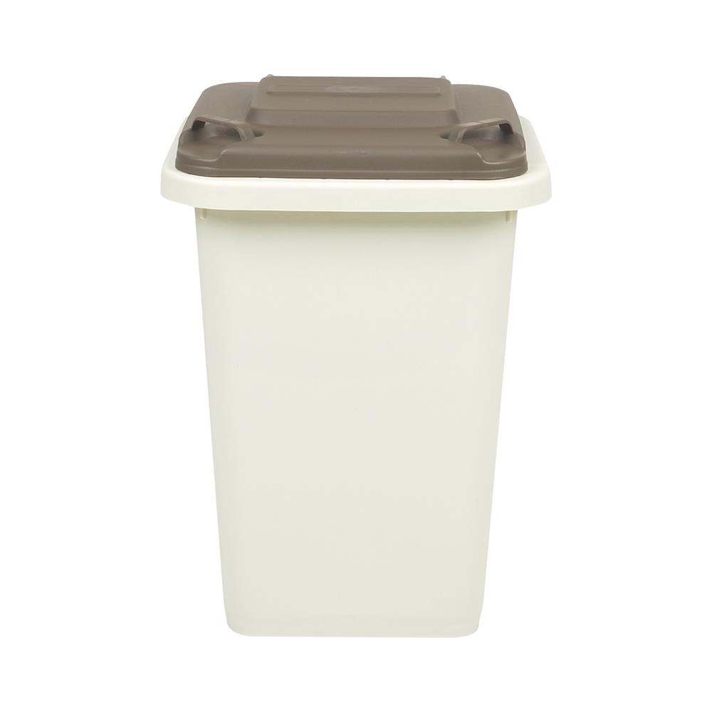 ถังขยะเหลี่ยมฝาเปิด ACCO MINI 11 ลิตร สีเบจ/น้ำตาล