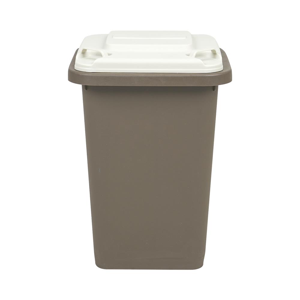 ถังขยะเหลี่ยมฝาเปิด ACCO MINI 11 ลิตร สีน้ำตาล/เบจ
