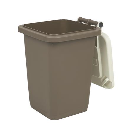 ถังขยะเหลี่ยมฝาเปิด ACCO MINI 11 ลิตร สีน้ำตาล/เบจ_2