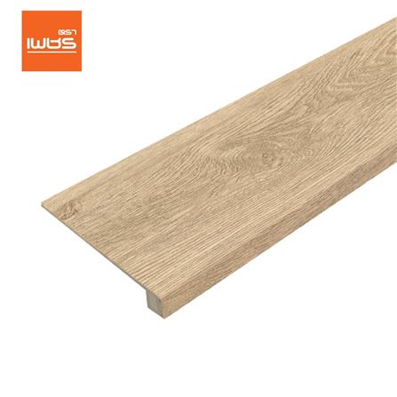 ไม้บันได SPC ตัวจบชานพัก ตราเพชร 15x120x2.2 ซม. สีเบจ_0