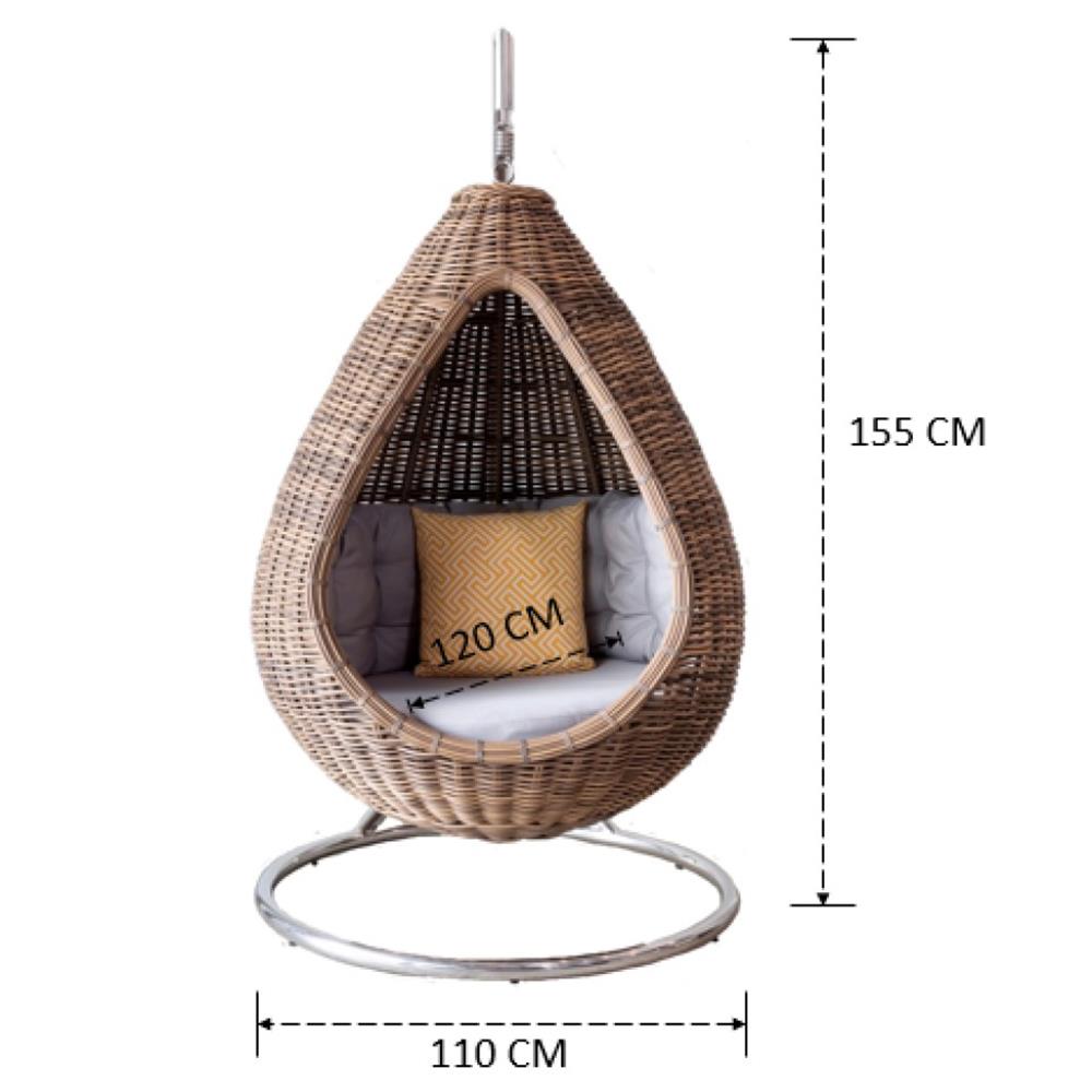 ชิงช้า 1 ที่นั่ง IVY LV017 PAGODA สีน้ำตาล