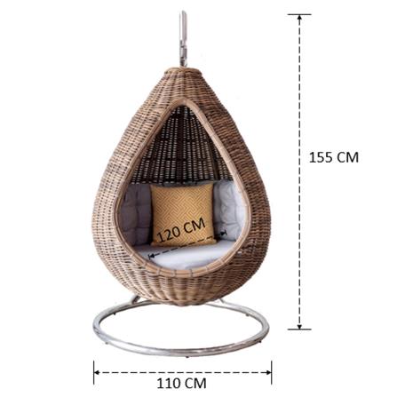 ชิงช้า 1 ที่นั่ง IVY LV017 PAGODA สีน้ำตาล_2