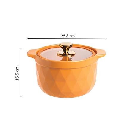 ชามพร้อมฝา PORCELAIN 2.5 ลิตร KECH NORDIC สีส้ม_6