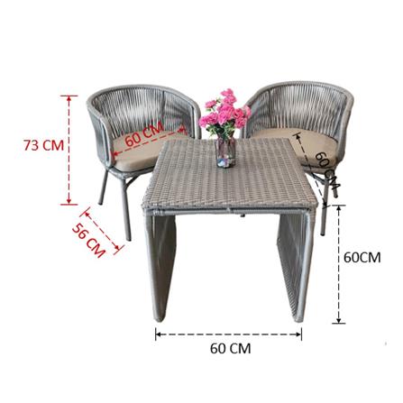 ชุดสนาม 2 ที่นั่ง IVY HAWAII COFFEE LV027 สีเทา_2