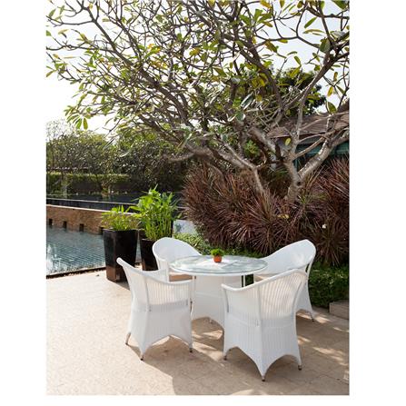 ชุดสนาม 4 ที่นั่ง IVY VERGINIA DN001 สีขาว_1