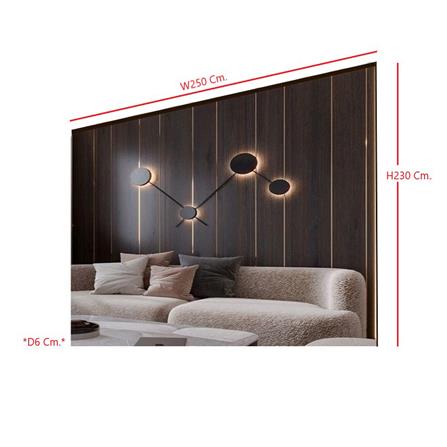 ผนังตกแต่งสำเร็จรูป SB BUILT IN 59059873 250 ซม. สี DARK BROWN_2