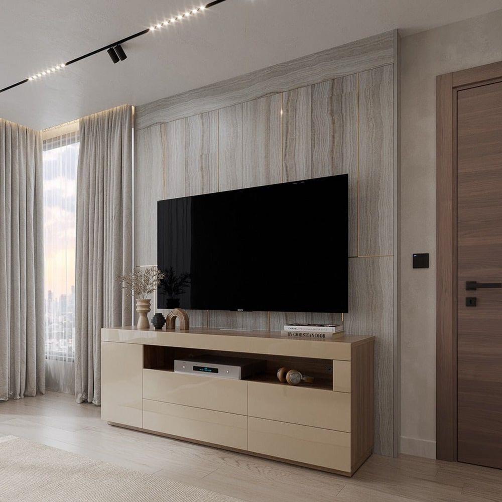 ผนังตกแต่งสำเร็จรูป SB BUILT IN 59059868 200 ซม. ลายหิน TRAVERTINE