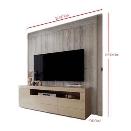 ผนังตกแต่งสำเร็จรูป SB BUILT IN 59059868 200 ซม. ลายหิน TRAVERTINE_2