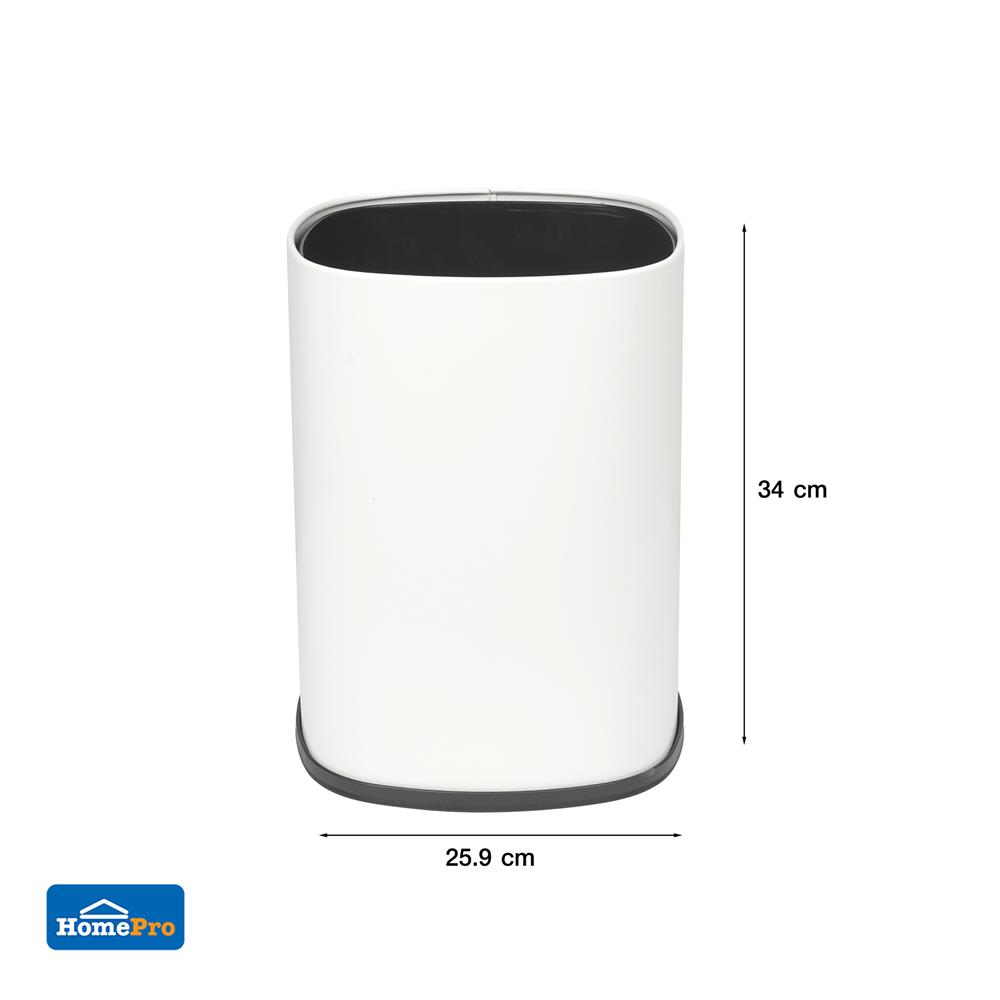 ถังขยะเหลี่ยม ACCO DAISY 15 ลิตร สีขาว