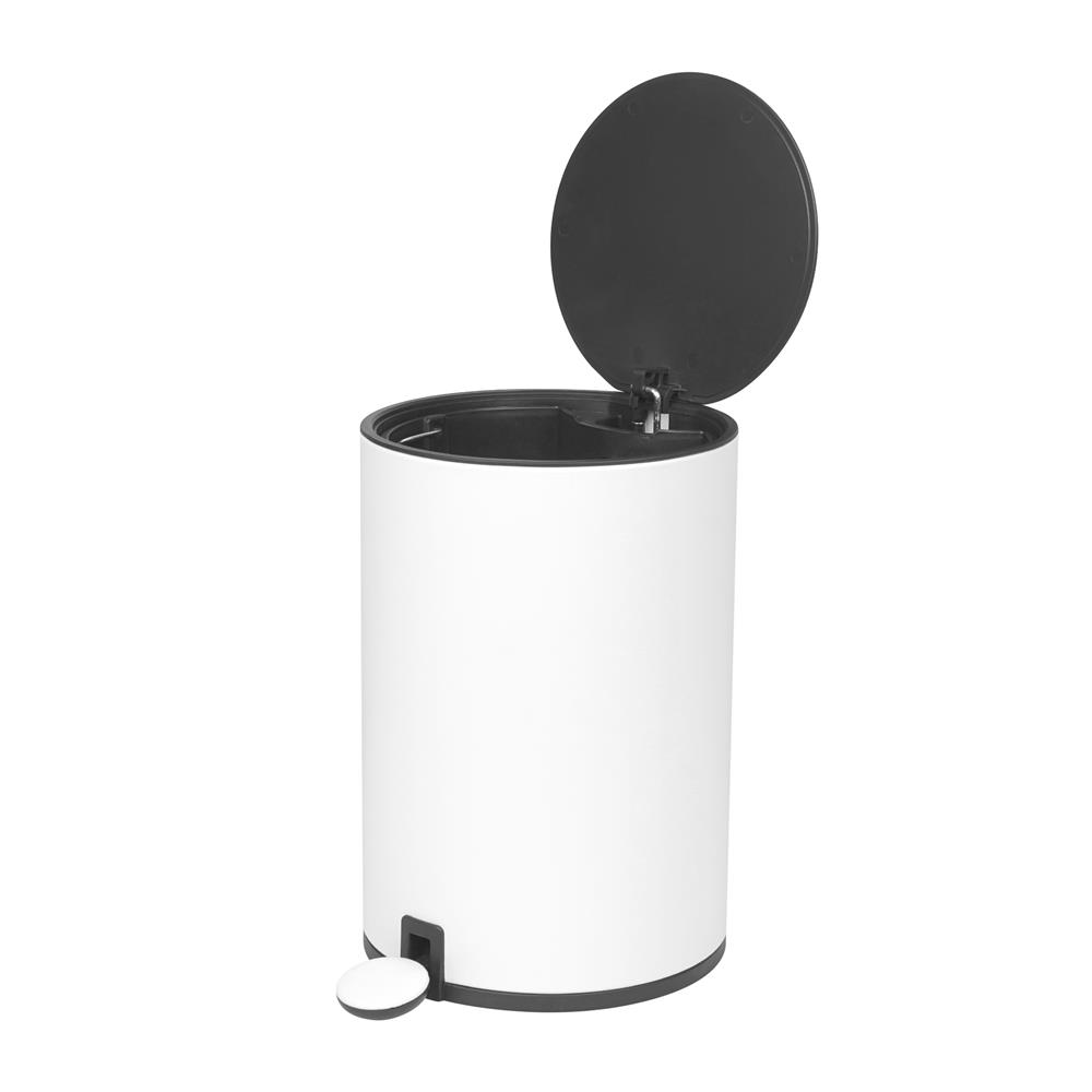 ถังขยะเหยียบกลม ACCO STYLISH 5 ลิตร สีขาว