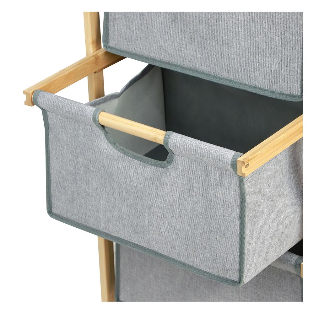 ชั้นลิ้นชักผ้า 3 ชั้น STACKO GINA 45x32x96 ซม. สีเทา