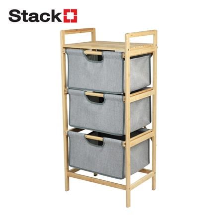 ชั้นลิ้นชักผ้า 3 ชั้น STACKO GINA 45x32x96 ซม. สีเทา_1