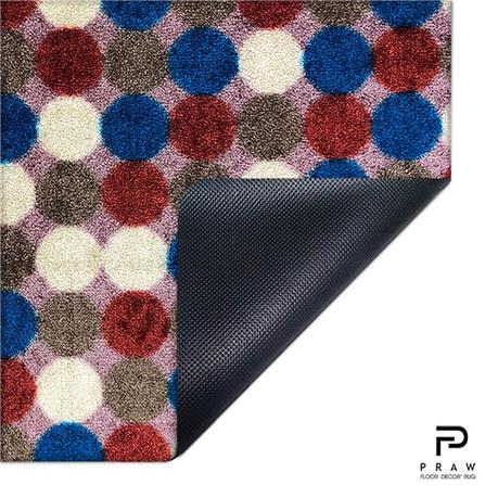 พรมเช็ดเท้าดักฝุ่น PRAW DE POLKA DOT RETRO 70X190 ซม. หลากสี_2