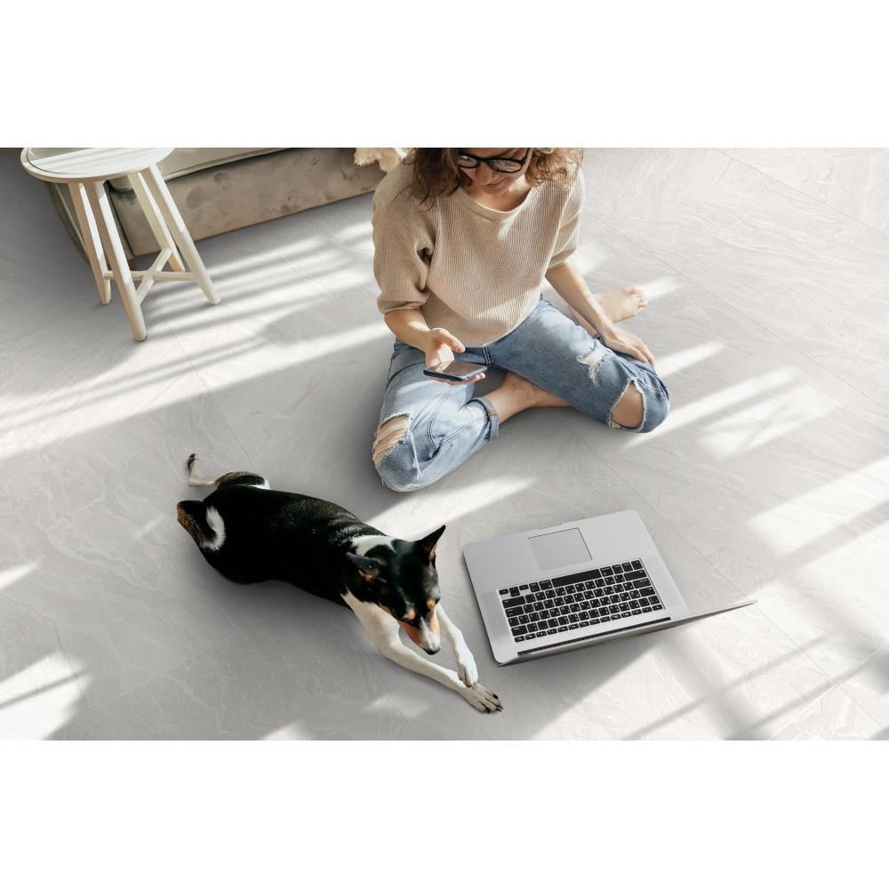กระเบื้องพื้นพอร์ซเลน 60x60 ซม. COTTO นาเรลล่า ขาว HYG PM 1.44 ตร.ม.