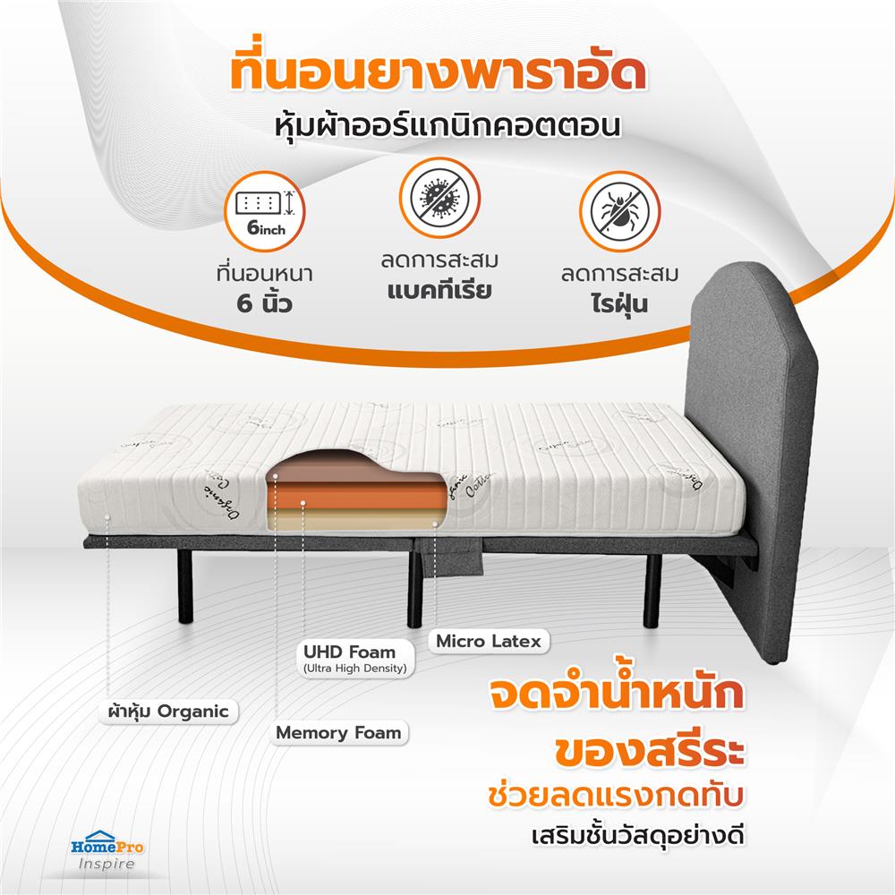 เตียงไฟฟ้าปรับระดับ 3.5 ฟุต HOME LIVING STYLE WALTER