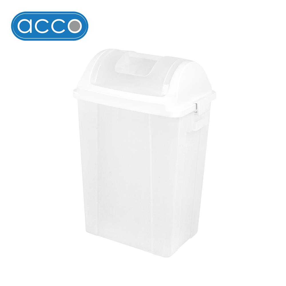 ถังขยะเหลี่ยมฝาสวิง ACCO 60 ลิตร สีใส_0