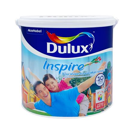 สีน้ำทาภายนอก ชนิดกึ่งเงา DULUX INSPIRE BASE D สีขาว 3 ลิตร_0