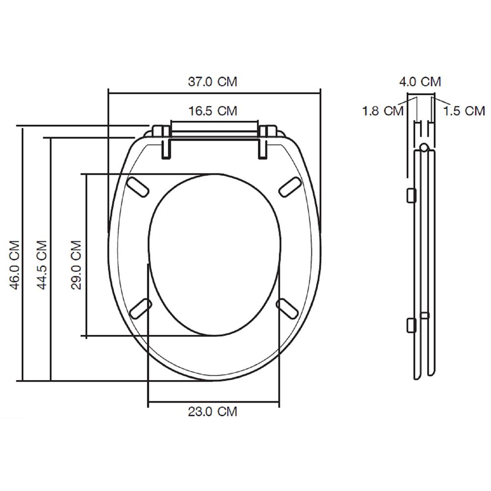 ฝารองนั่ง MOYA DUROPLAST 23EVD01 ลายหินอ่อนดำ