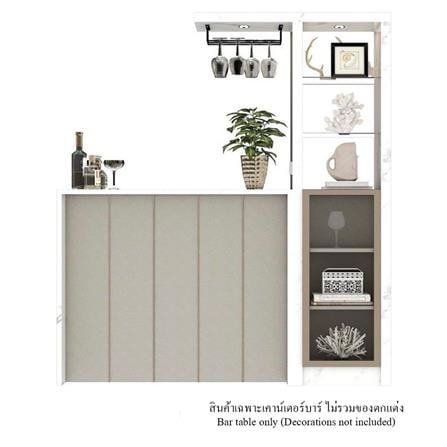 เคาน์เตอร์บาร์ตู้โชว์ฝั่งขวา SB FURNITURE MABEL 19208284 170 ซม. ลายหินอ่อนขาว_0
