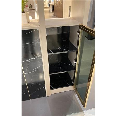 เคาน์เตอร์บาร์ตู้โชว์ฝั่งขวา SB FURNITURE MABEL 19208281 150 ซม. ลายหินอ่อนดำ_9